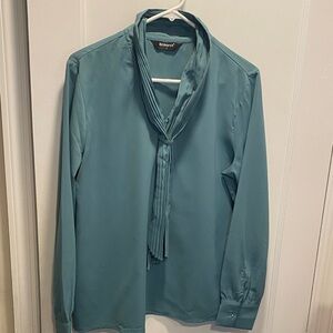 Allegra K Teal Long Sleeve Top